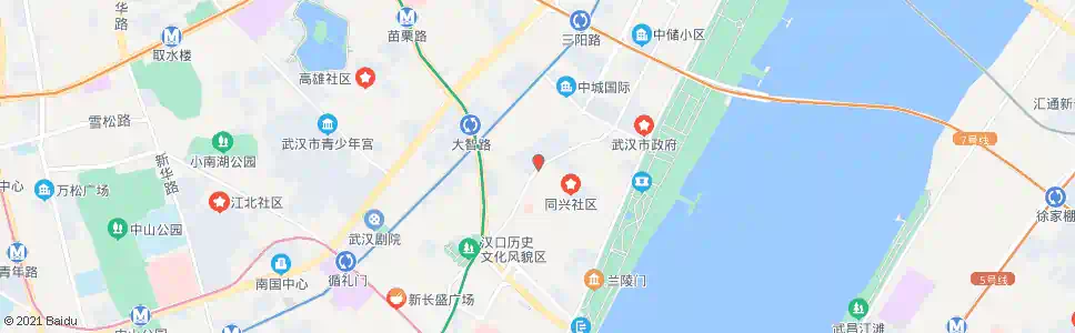 武汉中山大道黄兴路_公交站地图_武汉公交_妙搜公交查询2025