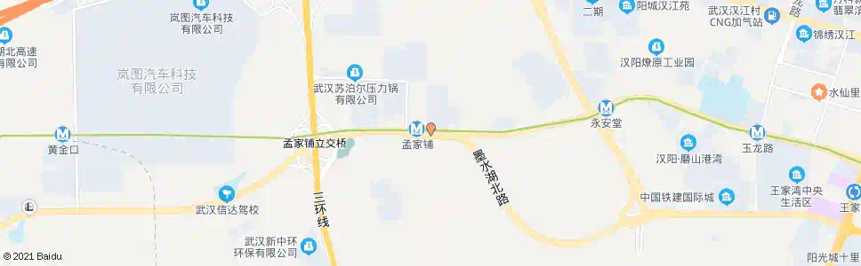 武汉汉阳大道孟家铺_公交站地图_武汉公交_妙搜公交查询2025