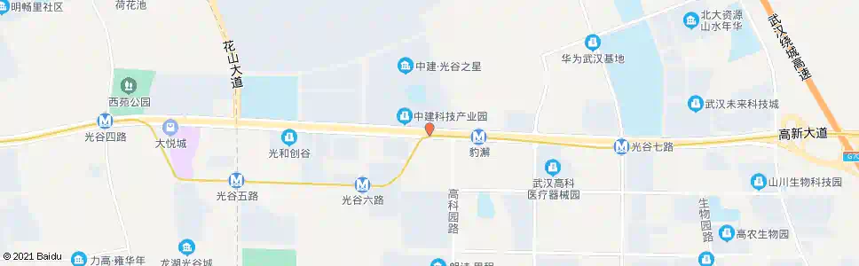 武汉高新大道高科园路_公交站地图_武汉公交_妙搜公交查询2025