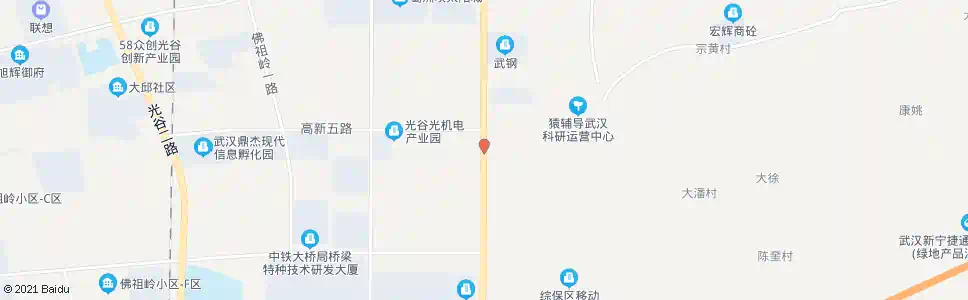 武汉高新大道光谷三路_公交站地图_武汉公交_妙搜公交查询2025