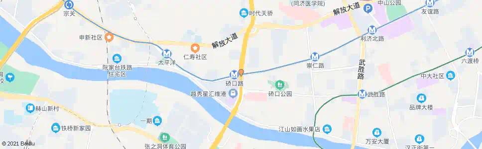 武汉硚口路京汉大道口_公交站地图_武汉公交_妙搜公交查询2025
