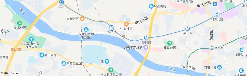 武汉沿河大道双厂巷_公交站地图_武汉公交_妙搜公交查询2025