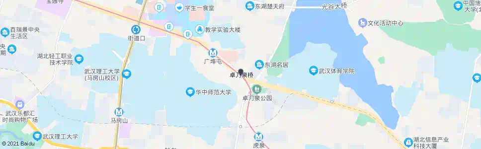 武汉珞喻路卓刀泉_公交站地图_武汉公交_妙搜公交查询2025