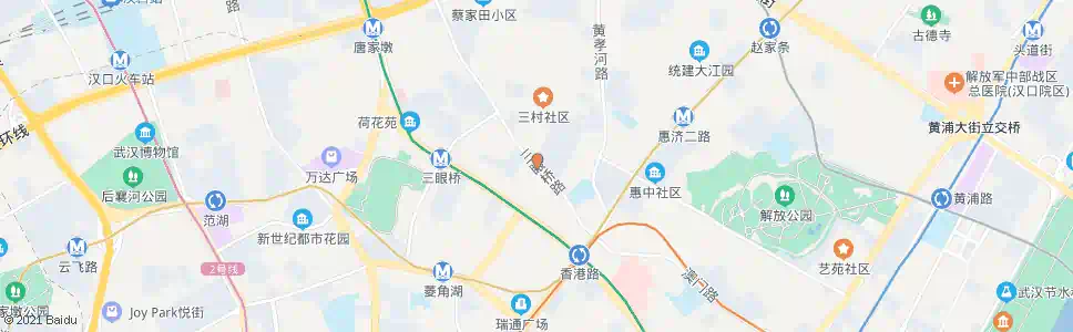 武汉三眼桥路花桥街_公交站地图_武汉公交_妙搜公交查询2025