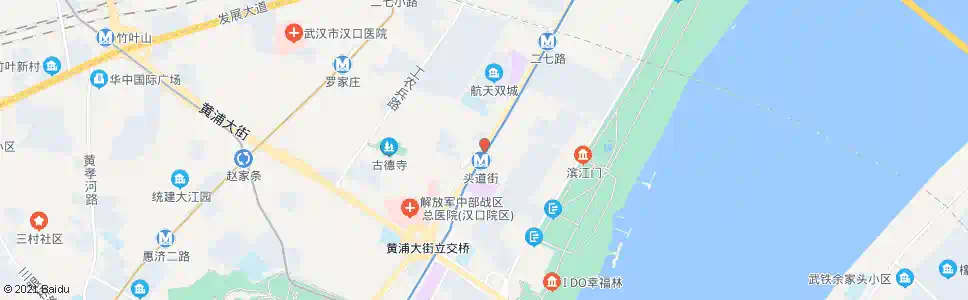 武汉解放大道头道街_公交站地图_武汉公交_妙搜公交查询2025