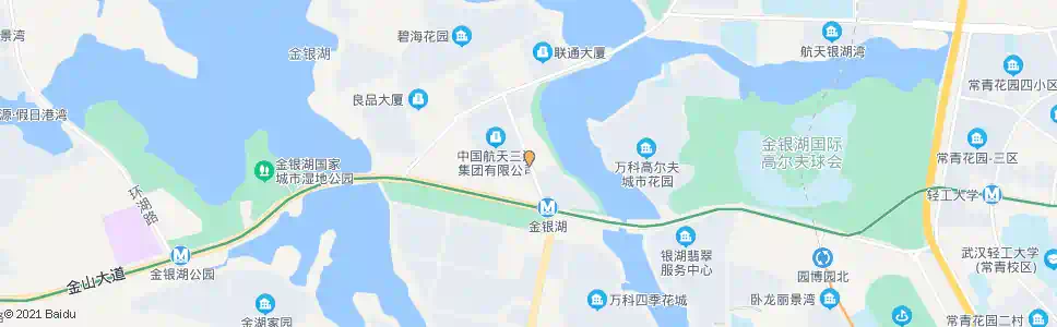 武汉金银湖路三江航天_公交站地图_武汉公交_妙搜公交查询2025