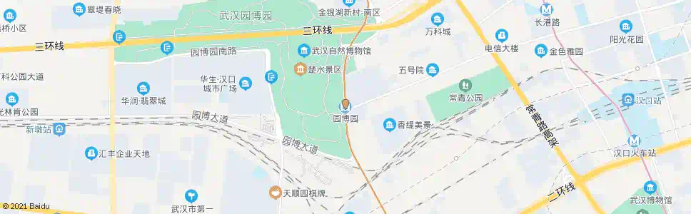 武汉金南一路园博园东侧门_公交站地图_武汉公交_妙搜公交查询2025