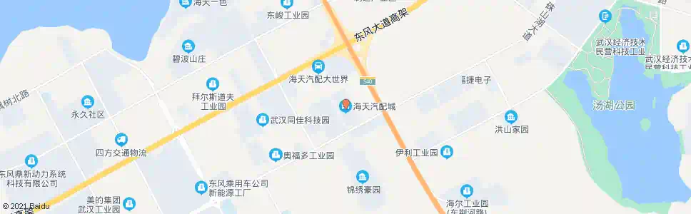 武汉珠山湖大道海天汽配城_公交站地图_武汉公交_妙搜公交查询2025