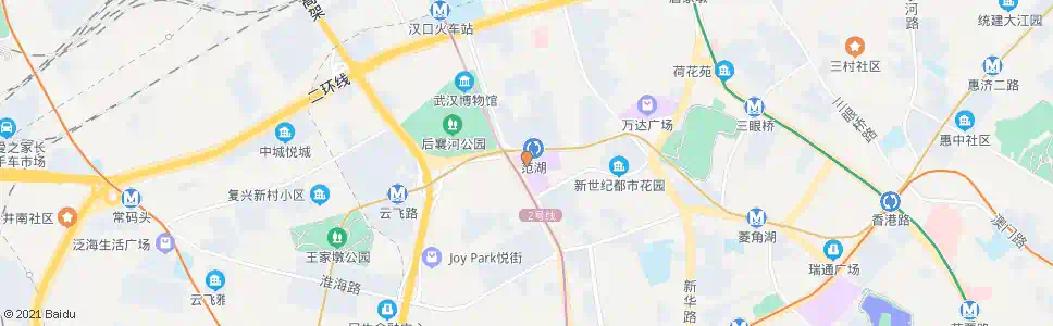 武汉范湖站_公交站地图_武汉公交_妙搜公交查询2025