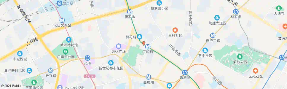 武汉香港路地铁三眼桥北路站_公交站地图_武汉公交_妙搜公交查询2025