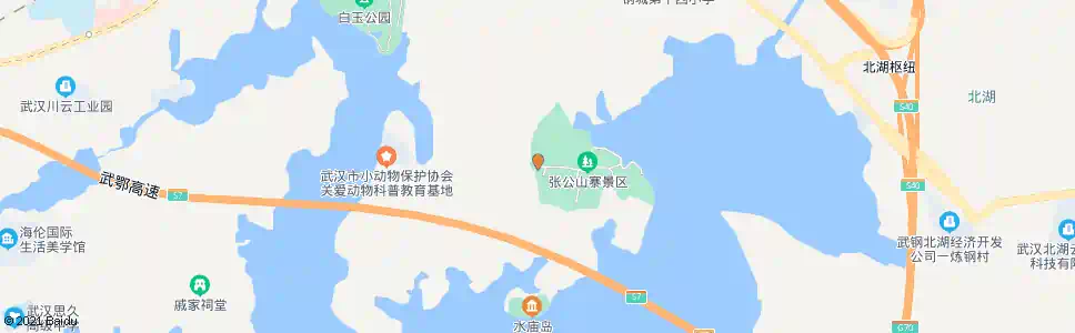武汉张公山寨风景区_公交站地图_武汉公交_妙搜公交查询2025