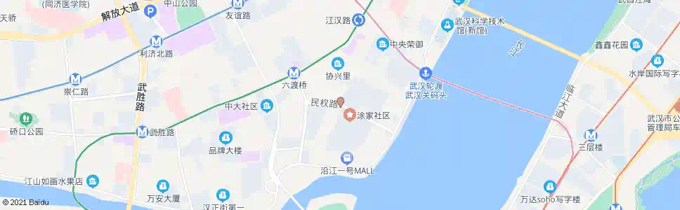 武汉民权路花楼街_公交站地图_武汉公交_妙搜公交查询2025