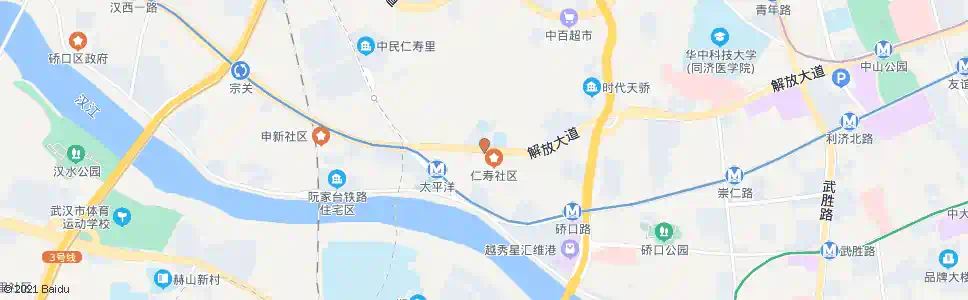 武汉解放大道仁寿路_公交站地图_武汉公交_妙搜公交查询2025