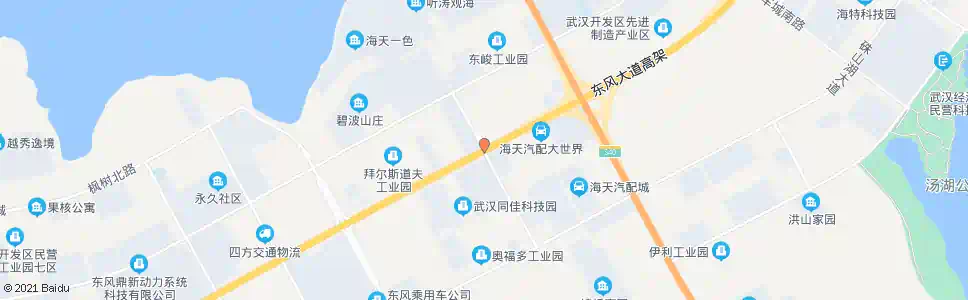 武汉东风大道法国村_公交站地图_武汉公交_妙搜公交查询2025