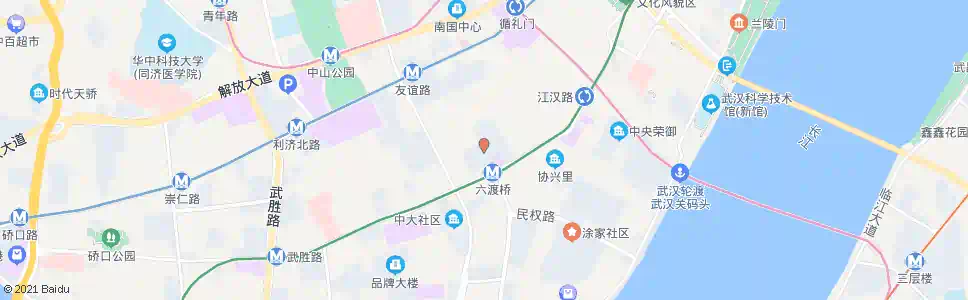 武汉前进一路六渡桥_公交站地图_武汉公交_妙搜公交查询2025