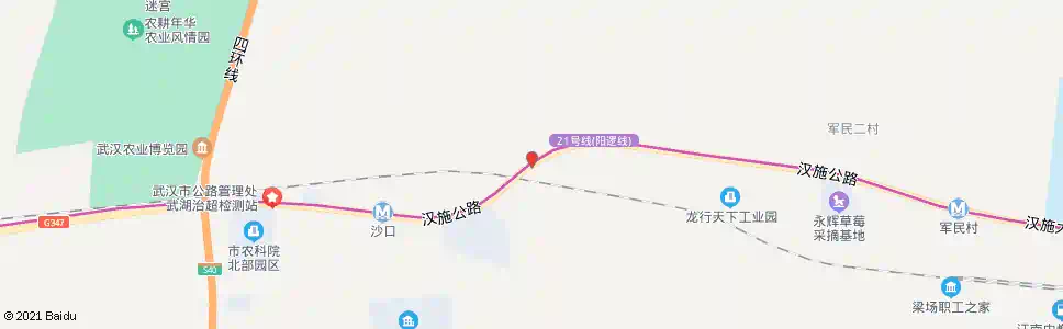武汉汉施公路强军路_公交站地图_武汉公交_妙搜公交查询2025