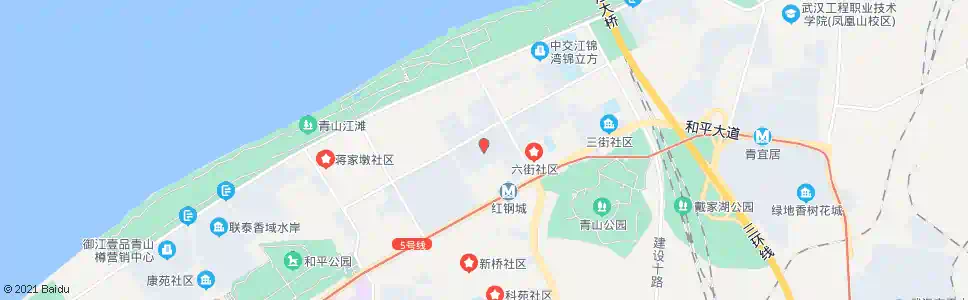武汉红钢二街八街坊_公交站地图_武汉公交_妙搜公交查询2025