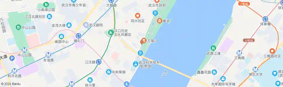 武汉沿江大道兰陵路_公交站地图_武汉公交_妙搜公交查询2025