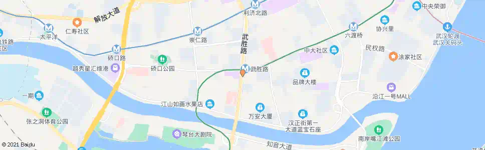 武汉武胜路家乐福_公交站地图_武汉公交_妙搜公交查询2025