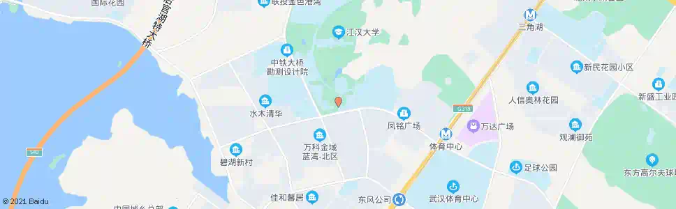 武汉三角湖路江大二号门_公交站地图_武汉公交_妙搜公交查询2025