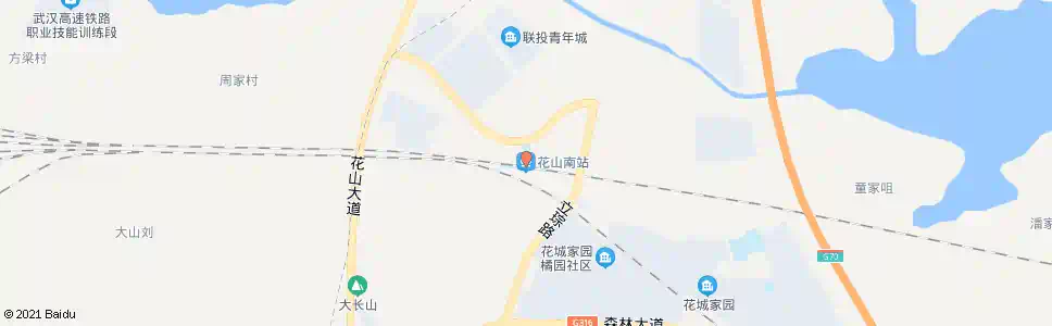 武汉大长山路城铁花山南站_公交站地图_武汉公交_妙搜公交查询2025