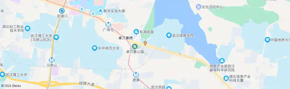 武汉珞喻路珞喻路卓刀泉中学_公交站地图_武汉公交_妙搜公交查询2025