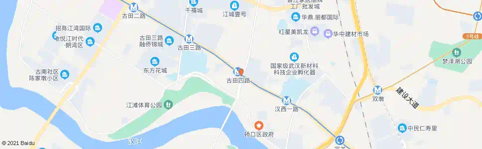 武汉解放大道古田四路_公交站地图_武汉公交_妙搜公交查询2025