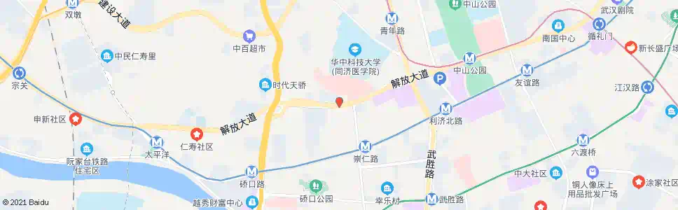 武汉解放大道同济医院_公交站地图_武汉公交_妙搜公交查询2025