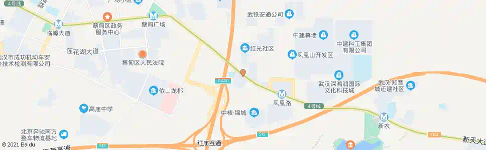 武汉汉阳大街红光村_公交站地图_武汉公交_妙搜公交查询2025