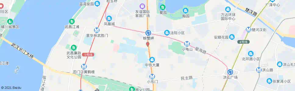 武汉中山路螃蟹岬_公交站地图_武汉公交_妙搜公交查询2025