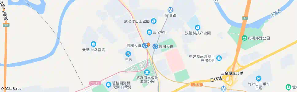 武汉宏图大道站_公交站地图_武汉公交_妙搜公交查询2025
