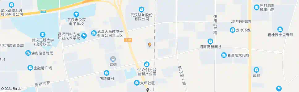 武汉流芳园南路新特光电工业园_公交站地图_武汉公交_妙搜公交查询2025