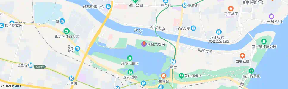武汉汉江大道琴台大剧院_公交站地图_武汉公交_妙搜公交查询2025