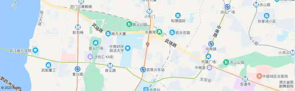 武汉中山路大东门_公交站地图_武汉公交_妙搜公交查询2025