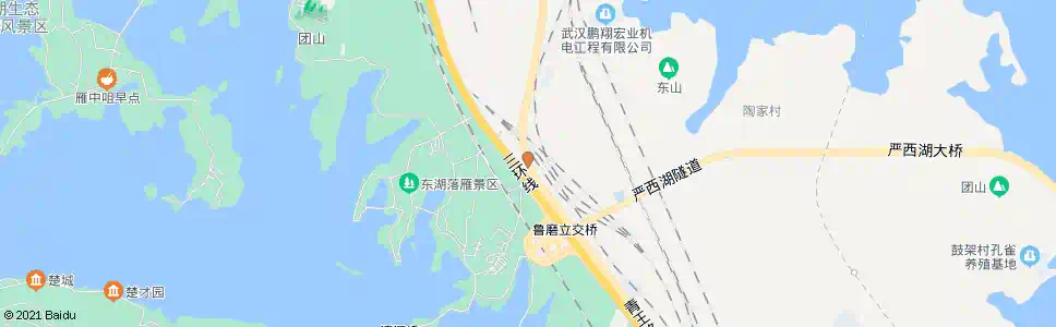 武汉青王路落雁景区_公交站地图_武汉公交_妙搜公交查询2025