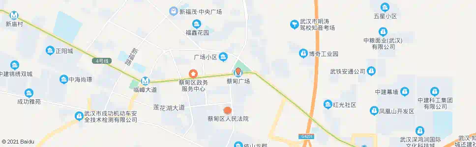 武汉汉阳大街蔡甸广场_公交站地图_武汉公交_妙搜公交查询2025