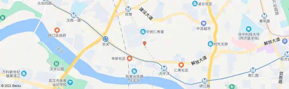 武汉汉西路解放大道口_公交站地图_武汉公交_妙搜公交查询2025