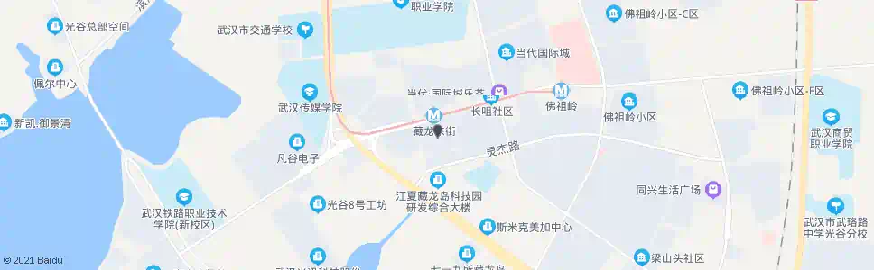 武汉高新六路藏龙星天地_公交站地图_武汉公交_妙搜公交查询2025