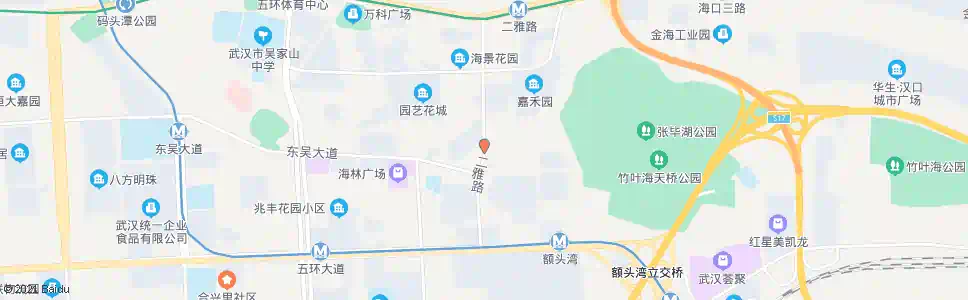 武汉二雅路东西湖大道_公交站地图_武汉公交_妙搜公交查询2025