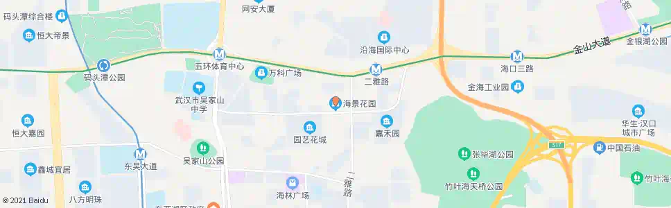 武汉海景花园_公交站地图_武汉公交_妙搜公交查询2025