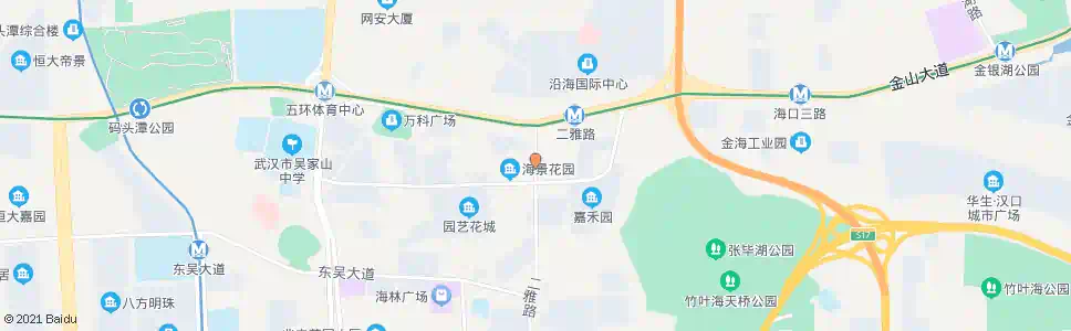 武汉二雅路海景花园_公交站地图_武汉公交_妙搜公交查询2025