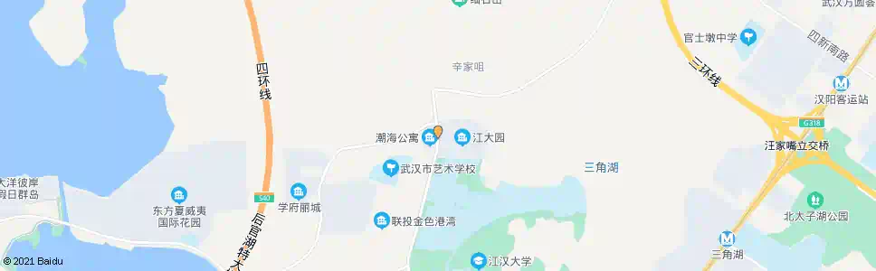 武汉博学路潮海村_公交站地图_武汉公交_妙搜公交查询2025