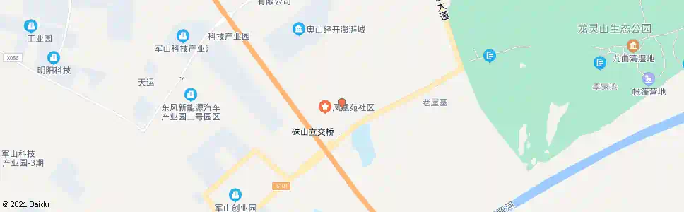 武汉梧桐湖新区凤凰苑_公交站地图_武汉公交_妙搜公交查询2025