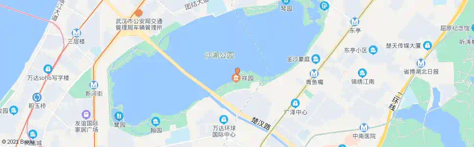 武汉秦园东路沙湖公园_公交站地图_武汉公交_妙搜公交查询2025