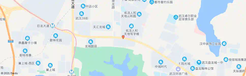 武汉巨龙大道名流人和天地_公交站地图_武汉公交_妙搜公交查询2025