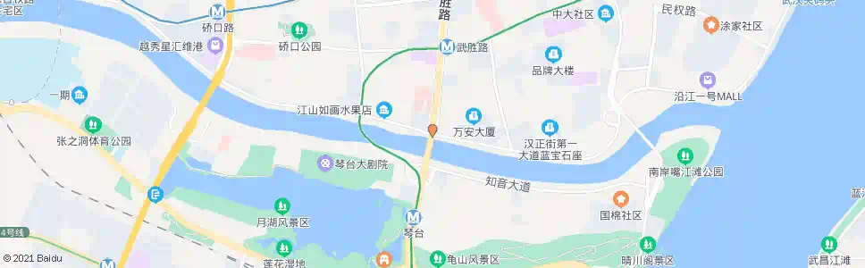 武汉沿河大道江汉桥_公交站地图_武汉公交_妙搜公交查询2025