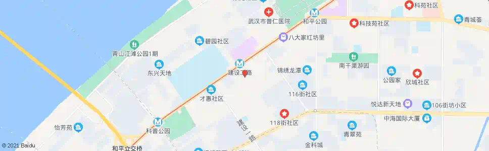 武汉和平大道建设二路_公交站地图_武汉公交_妙搜公交查询2025