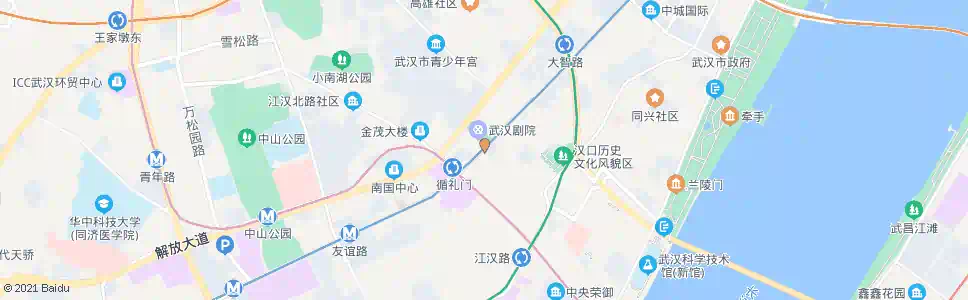武汉京汉大道南京路_公交站地图_武汉公交_妙搜公交查询2025