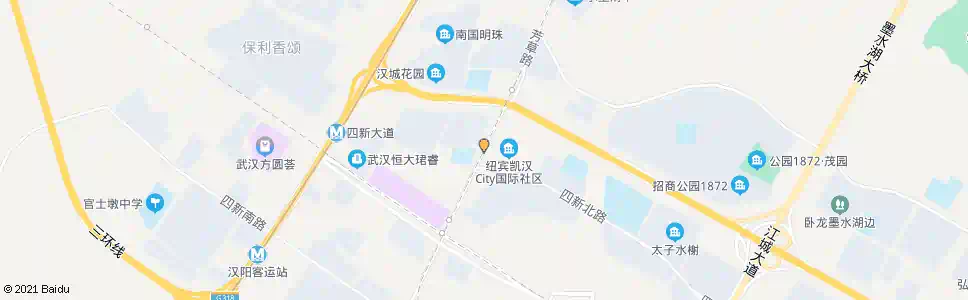 武汉芳草路四新北路_公交站地图_武汉公交_妙搜公交查询2025