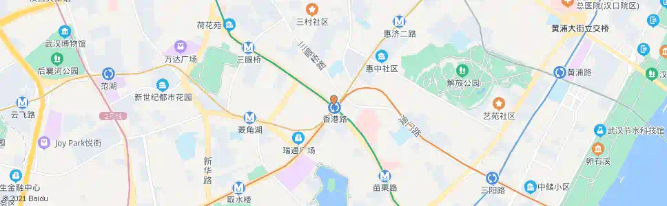 武汉红旗街汉口银行_公交站地图_武汉公交_妙搜公交查询2025